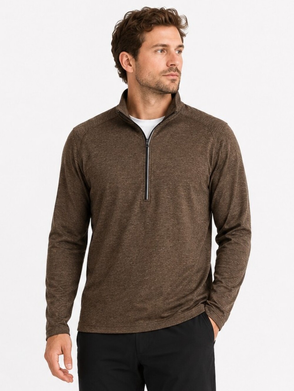 Lululemon Men's Surge 1/2 Zip Pullover Long Sleeve M3CCKS Size XXL Mock Neck Tan